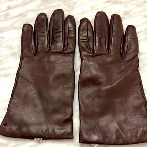 Saks leather gloves